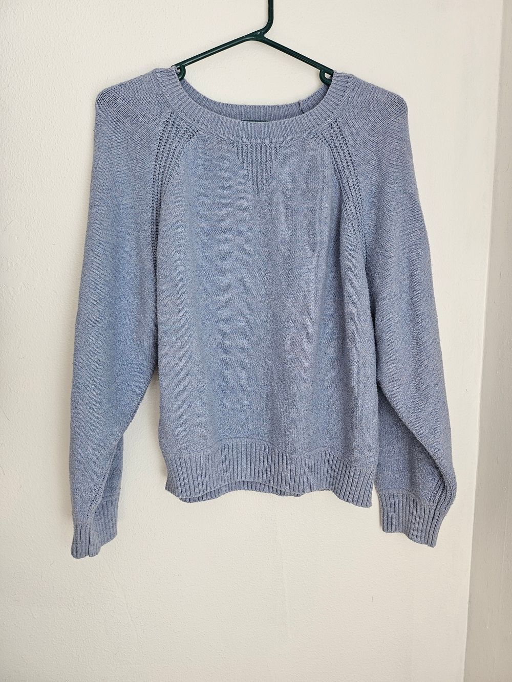 Powder Blue Knit Crewneck. Coastal Granny Sweater. Super Soft Class Or Office